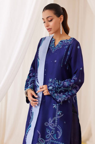 FARAH TALIB AZIZ ‘LEA FALL’24 | NADA INK BLUE EMBROIDERED SET