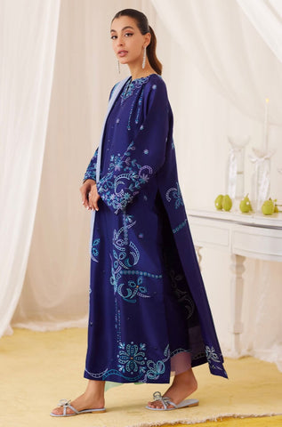 FARAH TALIB AZIZ ‘LEA FALL’24 | NADA INK BLUE EMBROIDERED SET