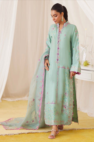 FARAH TALIB AZIZ ‘LEA FALL’24 | PETRA FERN GREEN EMBROIDERED SET