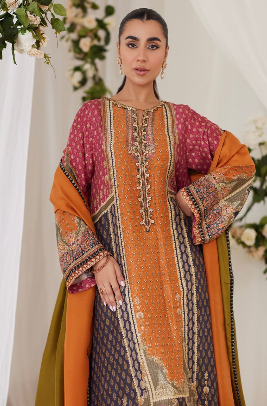 FARAH TALIB AZIZ ‘LEA FALL’24 | OCEEA PRINTED SHIRT AND DUPATTA