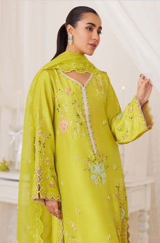 FARAH TALIB AZIZ ‘LEA FALL’24 | MARIJA KIWI GREEN EMBRODIERED SET