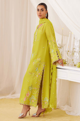 FARAH TALIB AZIZ ‘LEA FALL’24 | MARIJA KIWI GREEN EMBRODIERED SET