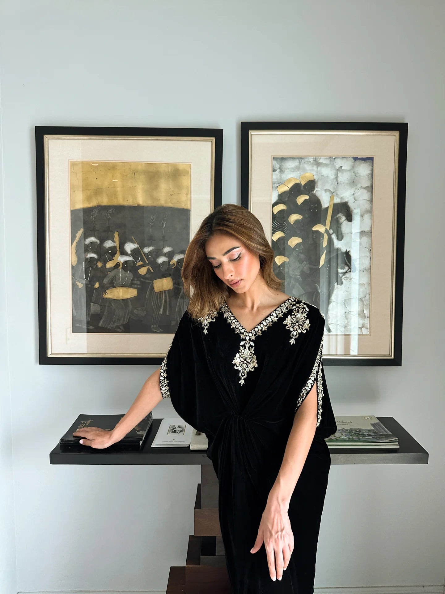 SAK | BLACK VELVET KAFTAN