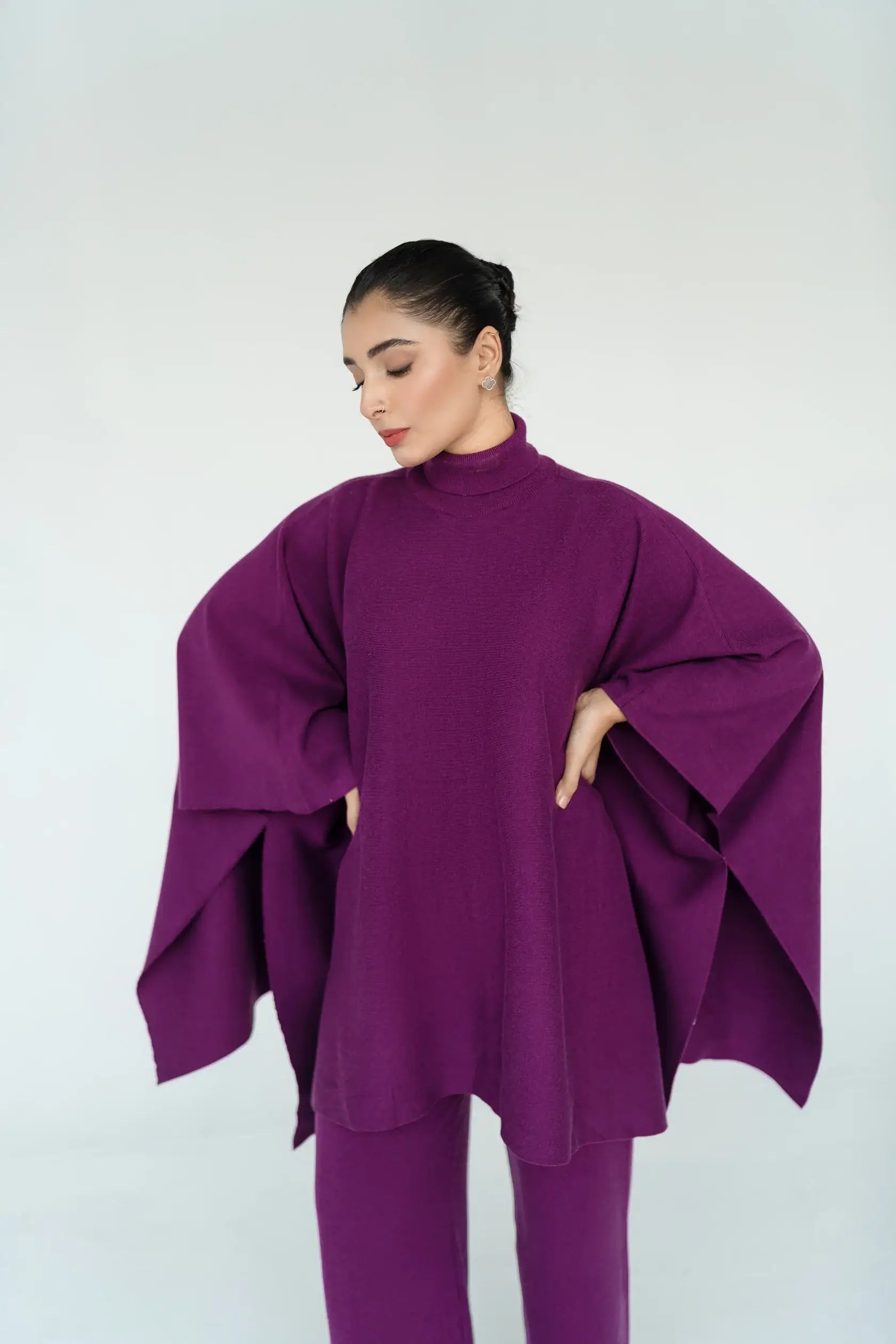 SHOP MIMOSO | PLUM PONCHO SET