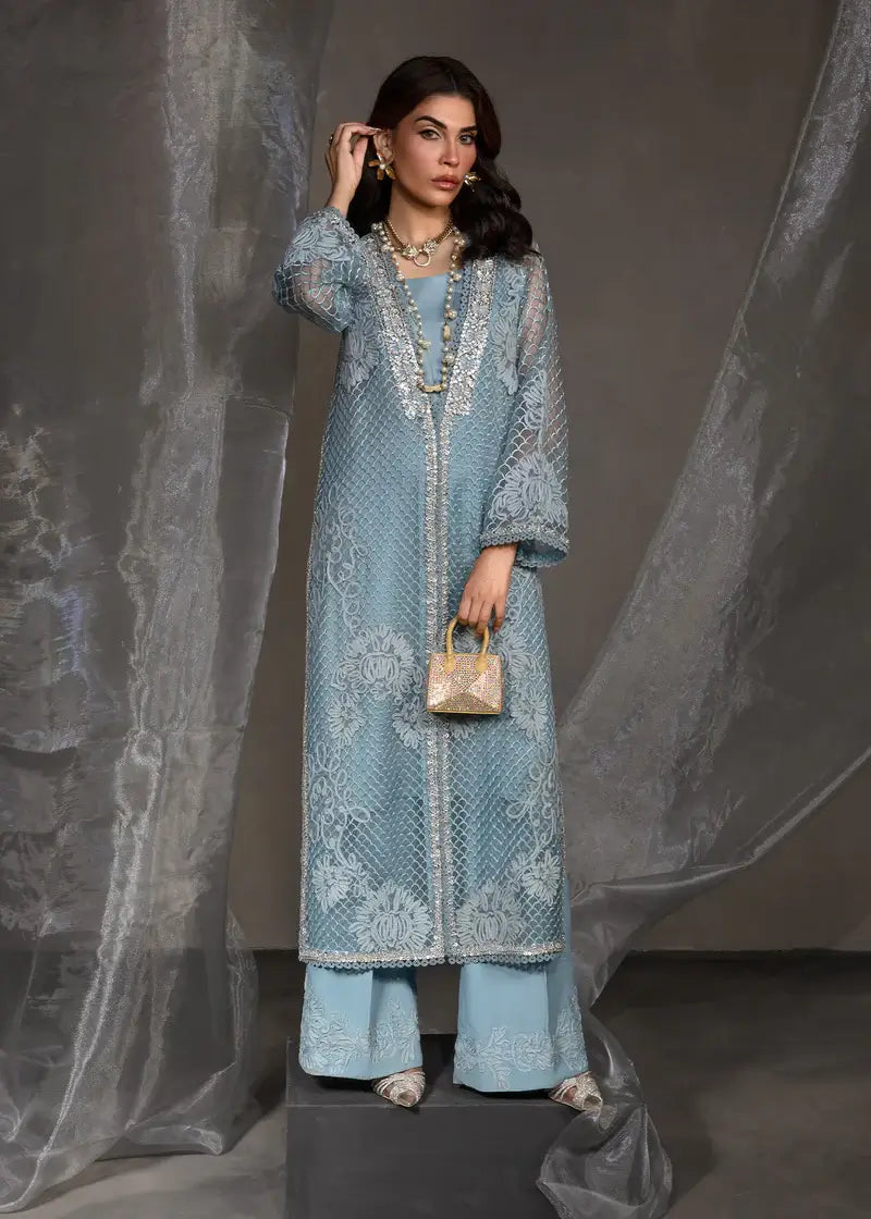 SAIRA SHAKIRA ZARAE LUXURY PRET’24 | CYAN