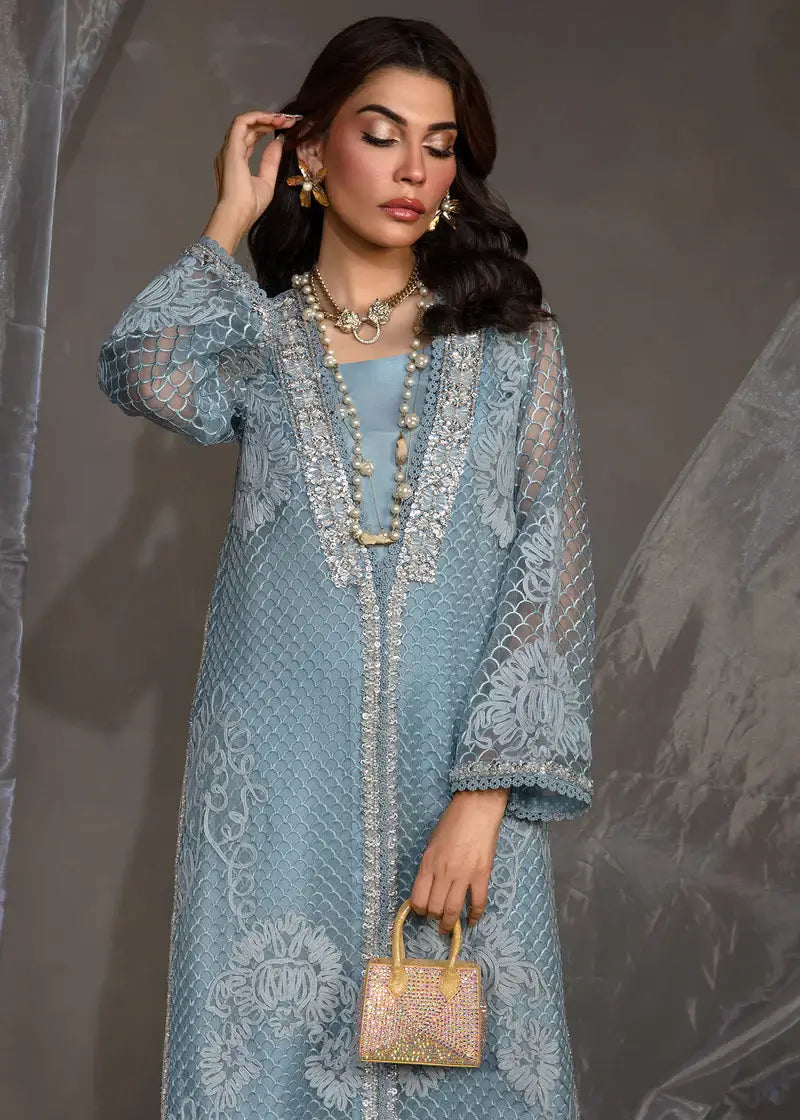 SAIRA SHAKIRA ZARAE LUXURY PRET’24 | CYAN