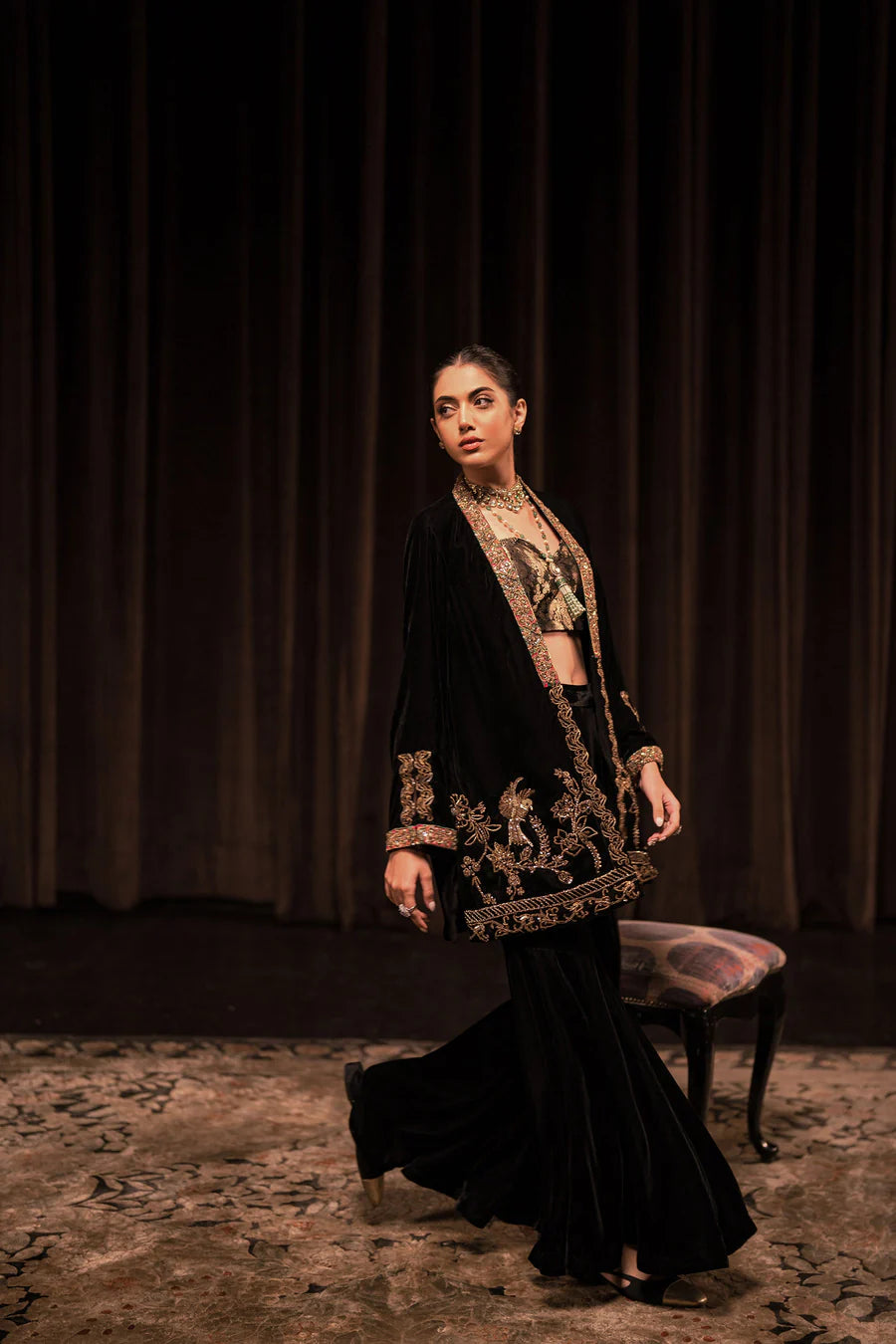 AMMARA KHAN RENDEZVOUS’24 | GILDED GARDEN STATEMENT JACKET SET