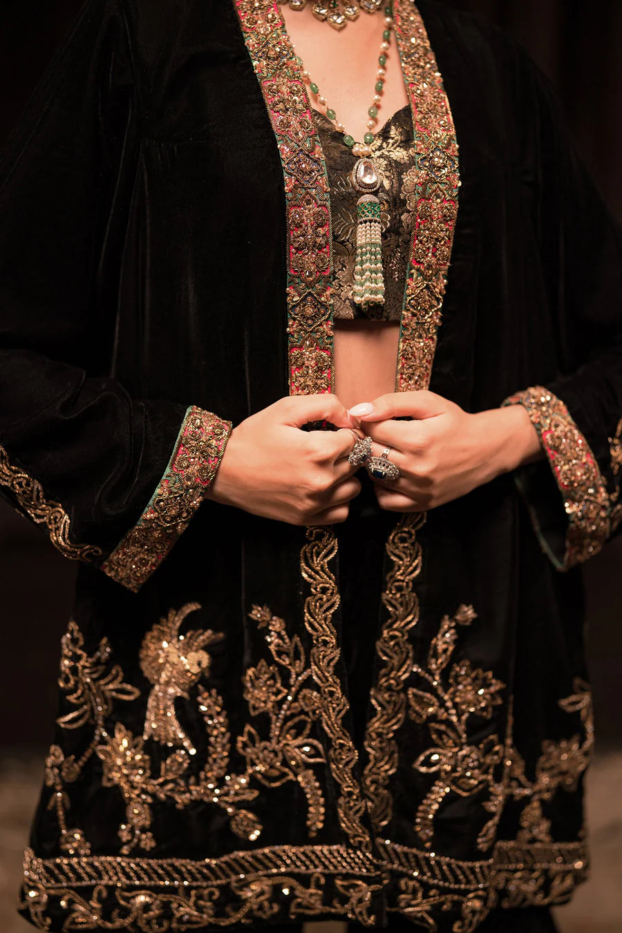 AMMARA KHAN RENDEZVOUS’24 | GILDED GARDEN STATEMENT JACKET SET