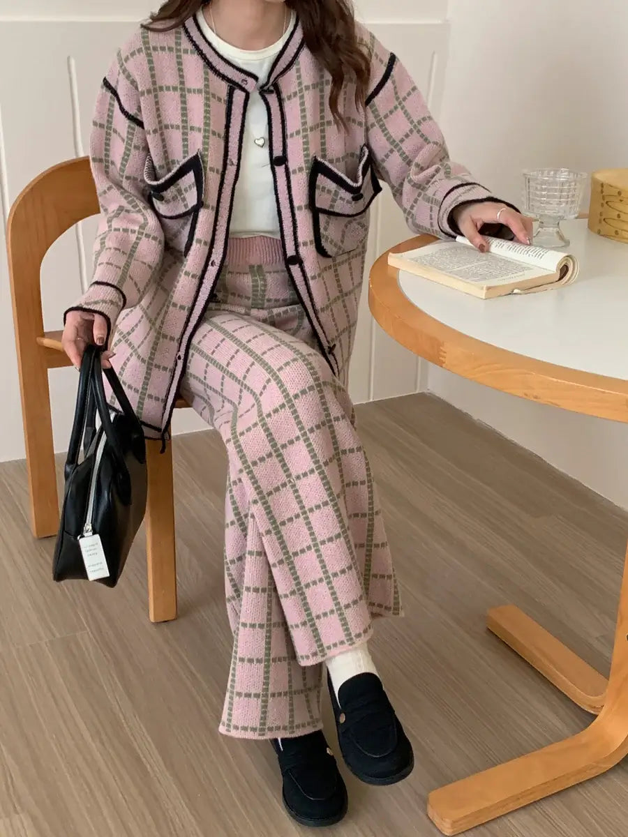 HASSAL AUTUMN WINTER’24 | GIGI PINK CHECKERED 2PC SET