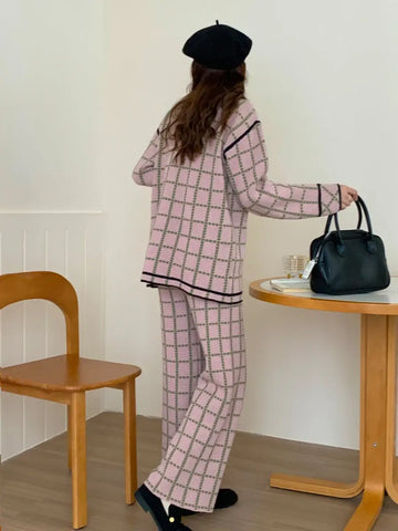 HASSAL AUTUMN WINTER’24 | GIGI PINK CHECKERED 2PC SET