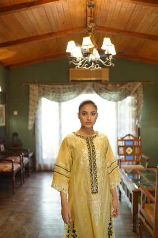 ZAINAB | MUSTARD LONG DRESS