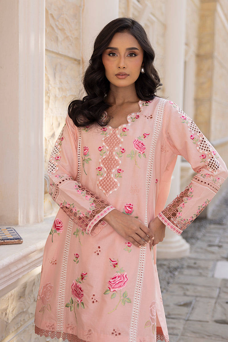 FARIDA HASAN SUNLIT FLORAL EID EDIT’25 | PINK ROSE WITH SHALWAR