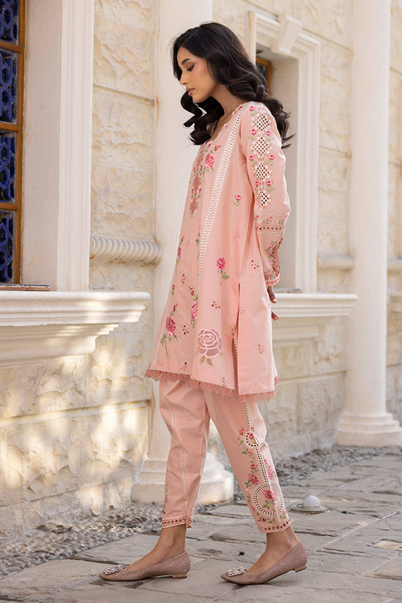 FARIDA HASAN SUNLIT FLORAL EID EDIT’25 | PINK ROSE WITH SHALWAR