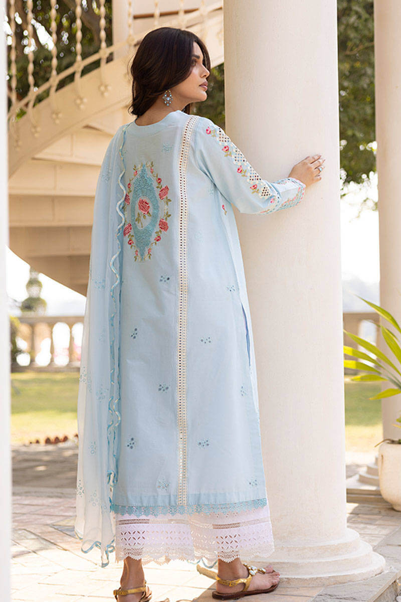 FARIDA HASAN SUNLIT FLORAL EID EDIT’25 | BLUE ROSE WITH DUPATTA