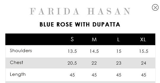 FARIDA HASAN SUNLIT FLORAL EID EDIT’25 | BLUE ROSE WITH DUPATTA