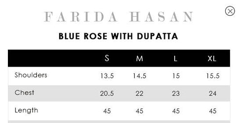 FARIDA HASAN SUNLIT FLORAL EID EDIT’25 | BLUE ROSE WITH DUPATTA
