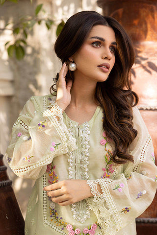 FARIDA HASAN SUNLIT FLORAL EID EDIT’25 | MINT BLOOM WITH PANTS