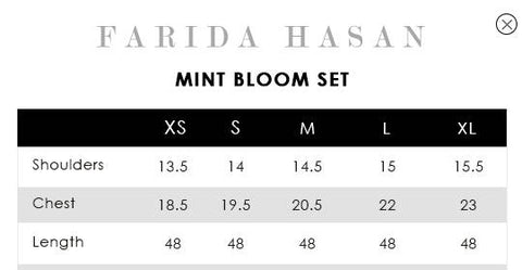 FARIDA HASAN SUNLIT FLORAL EID EDIT’25 | MINT BLOOM WITH PANTS