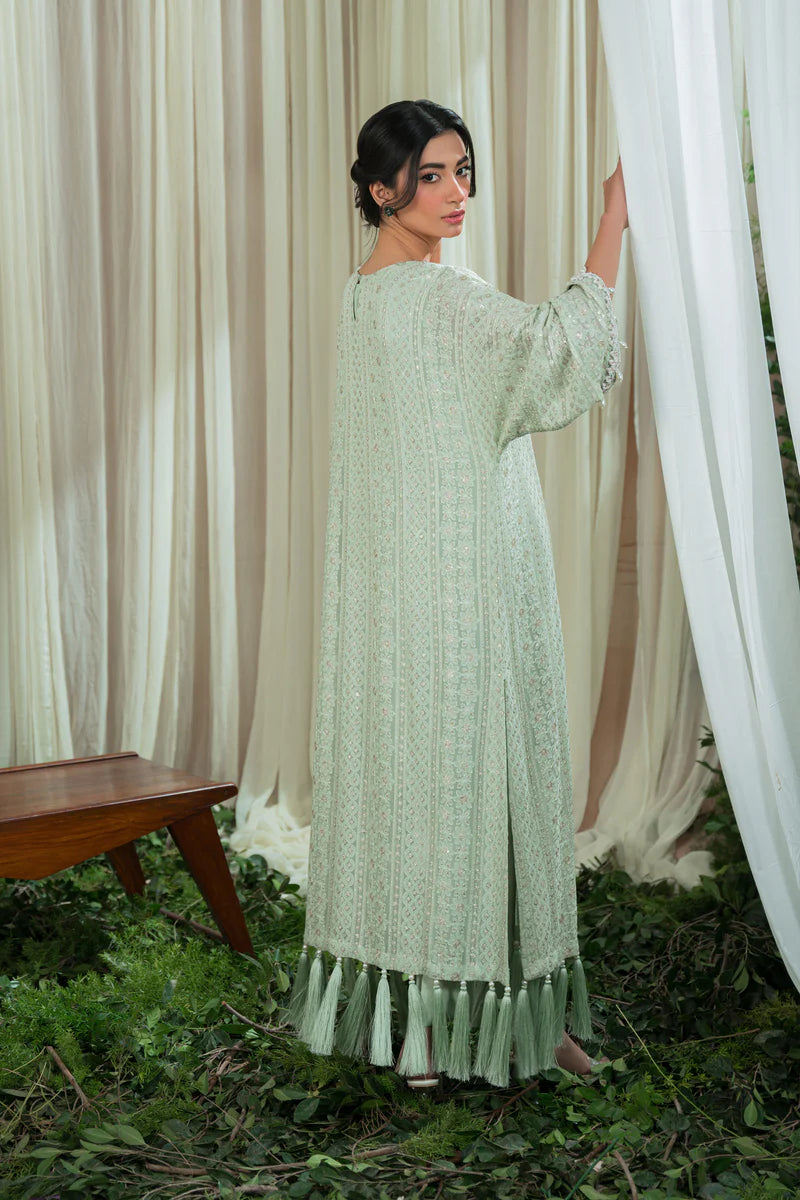 AMMARA KHAN ‘SIA EID LUXURY’25 | MINT CHIKANKARI KAFTAN
