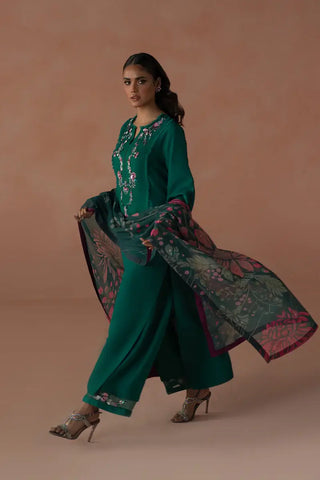 AMMARA KHAN ‘FLO LUXURY FESTIVE COLLECTION’25 | EMERALD BLOOM SET