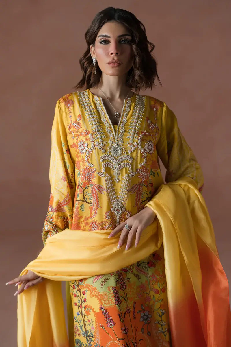 AMMARA KHAN ‘FLO LUXURY FESTIVE COLLECTION’25 | MANGO SLUSH SET