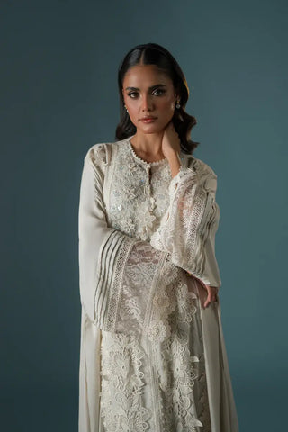 AMMARA KHAN ‘FLO LUXURY FESTIVE COLLECTION’25 | LACY PRINCESS KAFTAN SET