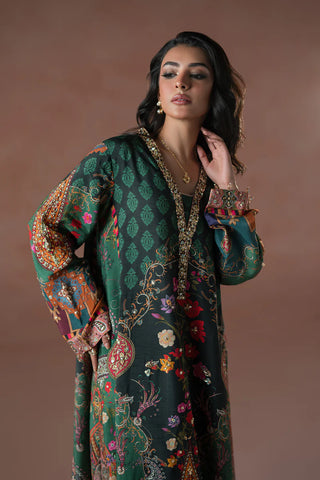 AMMARA KHAN ‘FLO LUXURY FESTIVE COLLECTION’25 | FOREST FLORAL KAFTAN SET