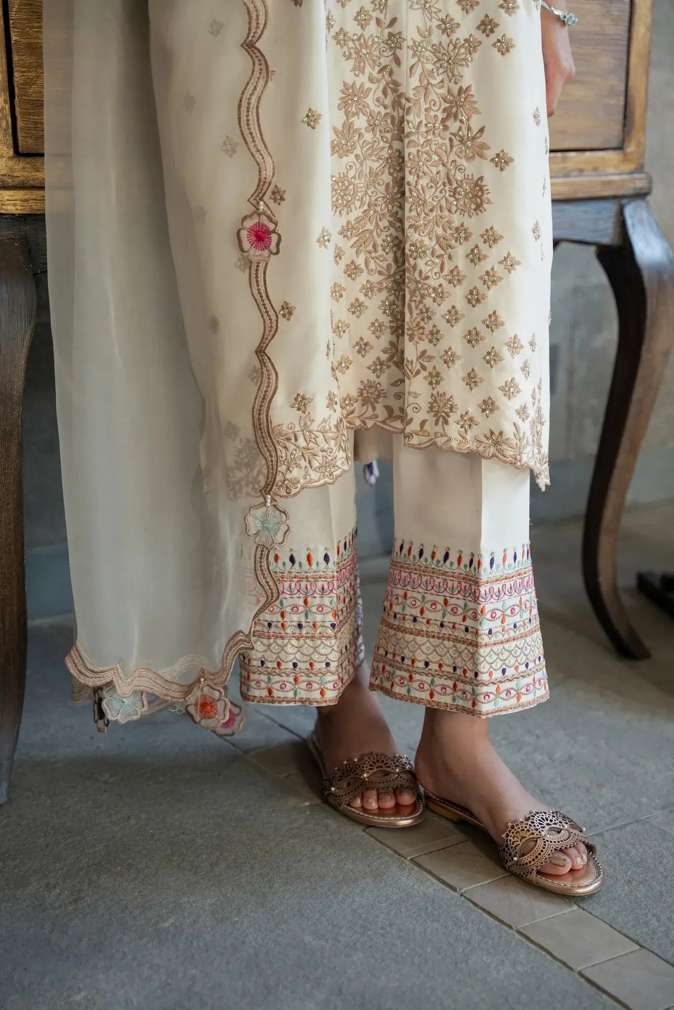 HINA MOHAMED LUXURY EDIT’25 | VALENTINA IVORY SET