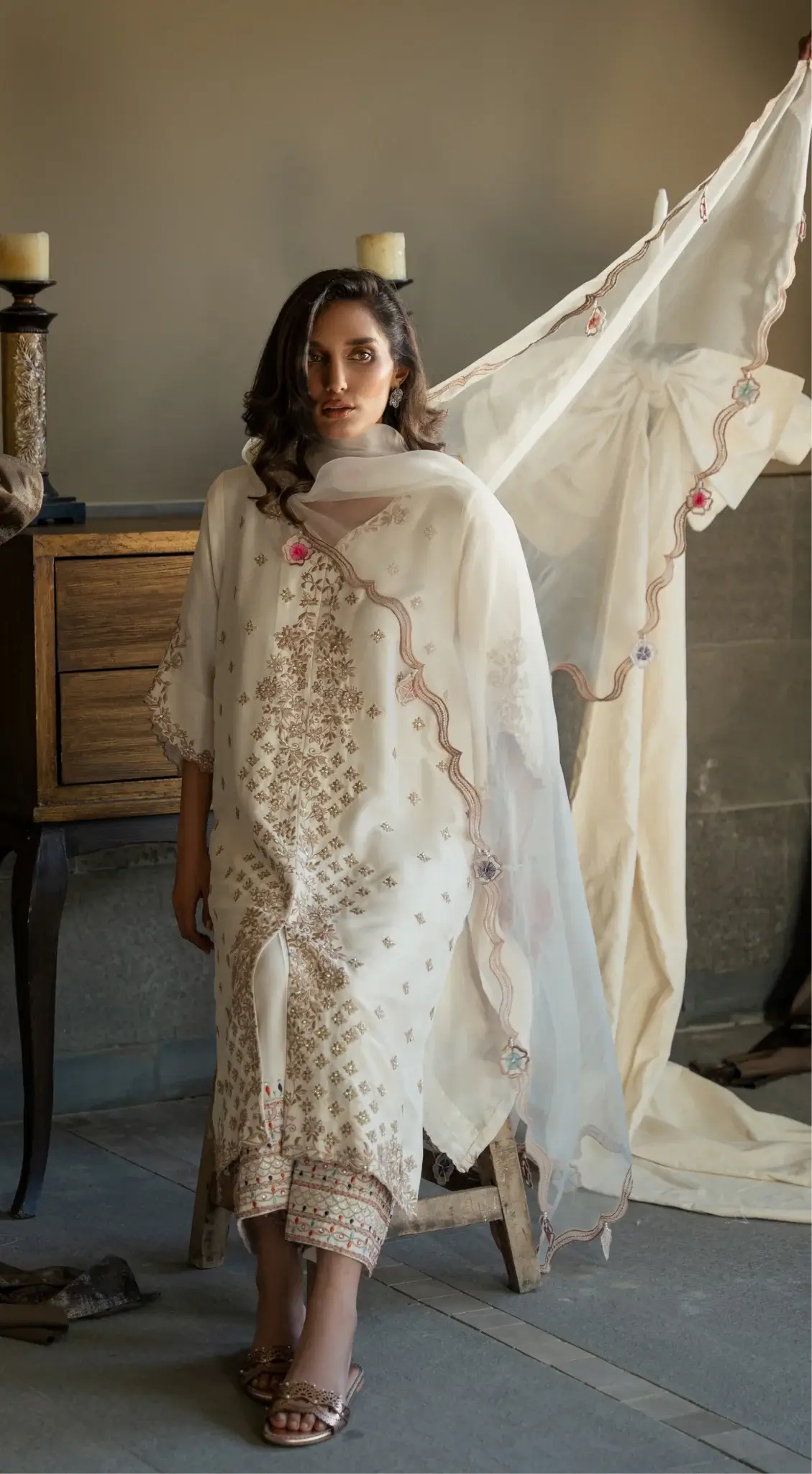 HINA MOHAMED LUXURY EDIT’25 | VALENTINA IVORY SET