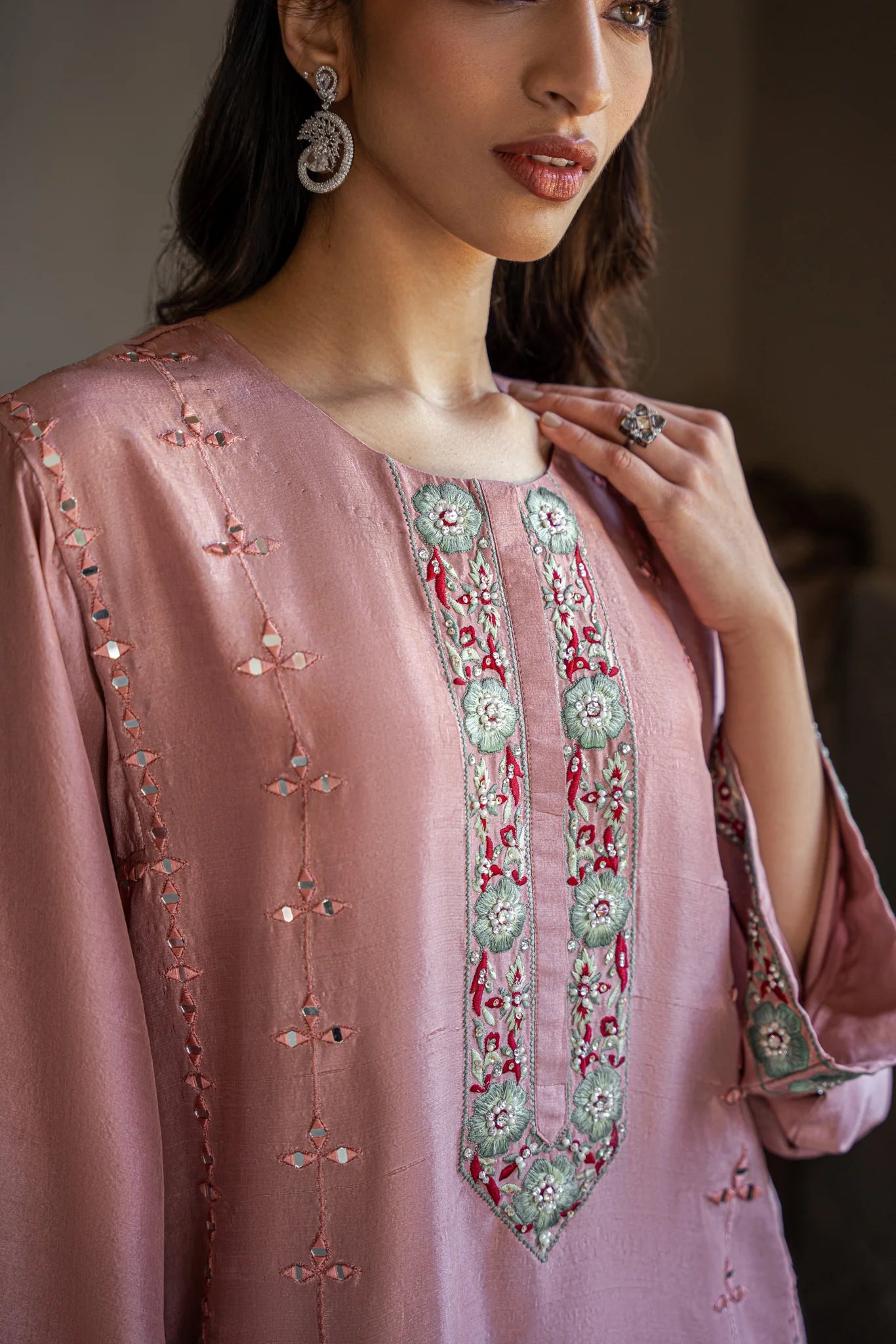 HINA MOHAMED LUXURY EDIT’25 | AZURA SET IN TEA PINK