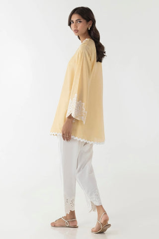 SANA SAFINAZ CASUAL PRET | STITCHED BEIGE YELLOW EMBROIDERED SET