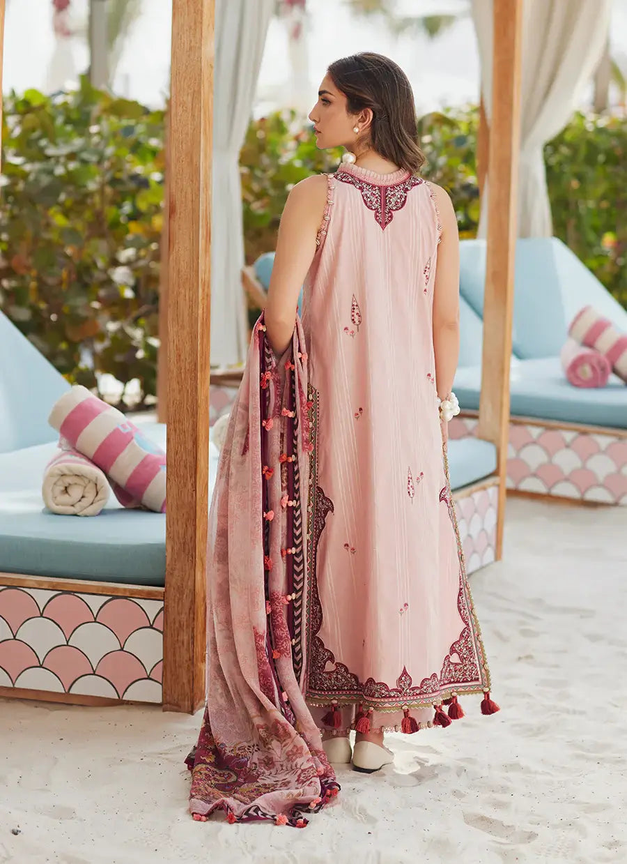 FARAH TALIB AZIZ ‘WES LUXURY UNSTITCHED’25 | PRICSILLA TEA PINK