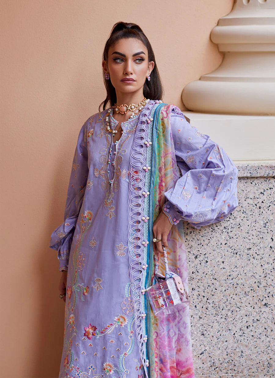 farah talib aziz purple dress Peony Lilac Kalidaar And Dupatta