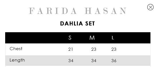 FARIDA HASAN ‘PICNIC BASICS’25 | DAHLIA SET