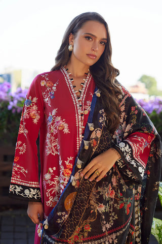 NIDA AZWER LUXURY LAWN’25 | RED SERENITY