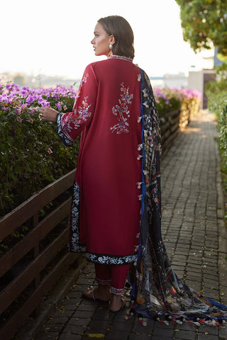 NIDA AZWER LUXURY LAWN’25 | RED SERENITY