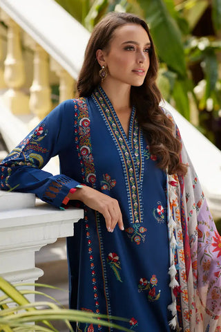 NIDA AZWER LUXURY LAWN’25 | SAPPHIRE SUZANI