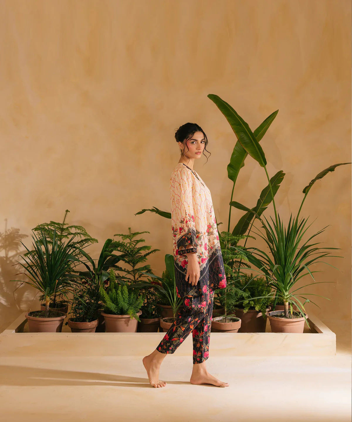 STUDIO MEHR LAWN PRET’25 | FLORAL LATTICE MATCHING SET