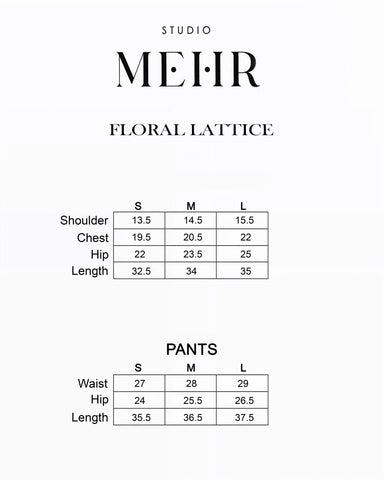 STUDIO MEHR LAWN PRET’25 | FLORAL LATTICE MATCHING SET