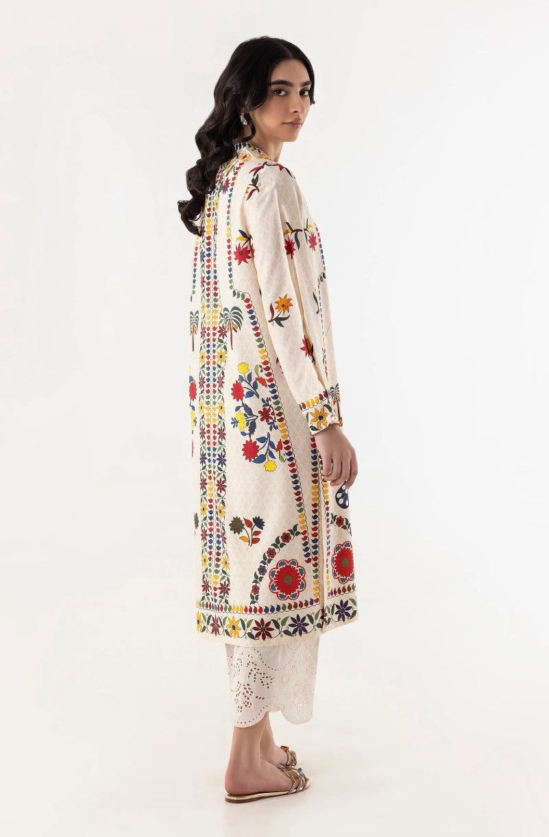 SANA SAFINAZ CASUAL PRET | STITCHED LINEN SHIRT