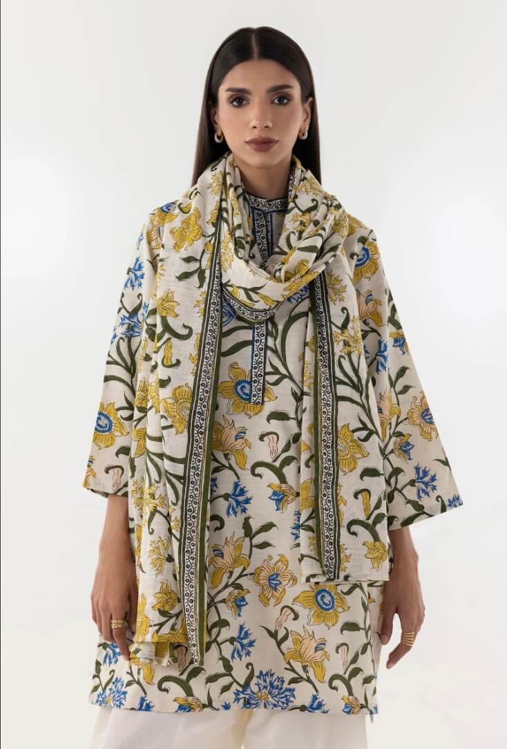 SANA SAFINAZ CASUAL PRET | STITCHED MULTI PRINTED SHIRT + DUPATTA