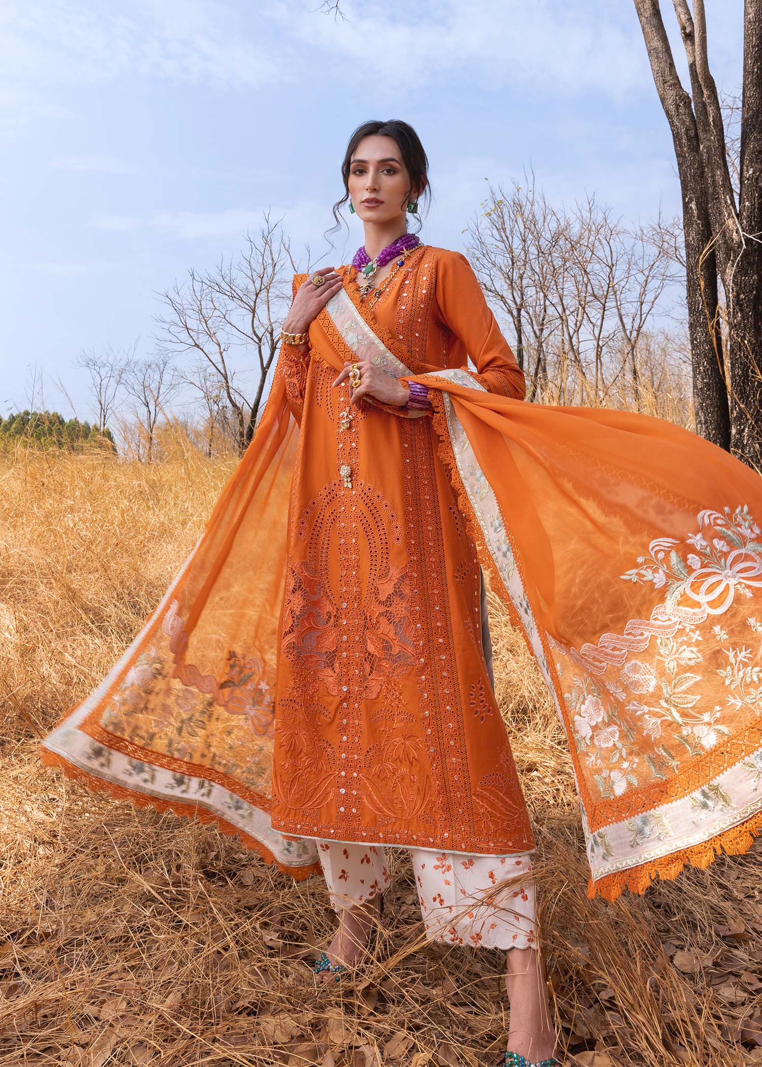 SAIRA SHAKIRA UNSTITCHED LAWN’25 | SHAMS B