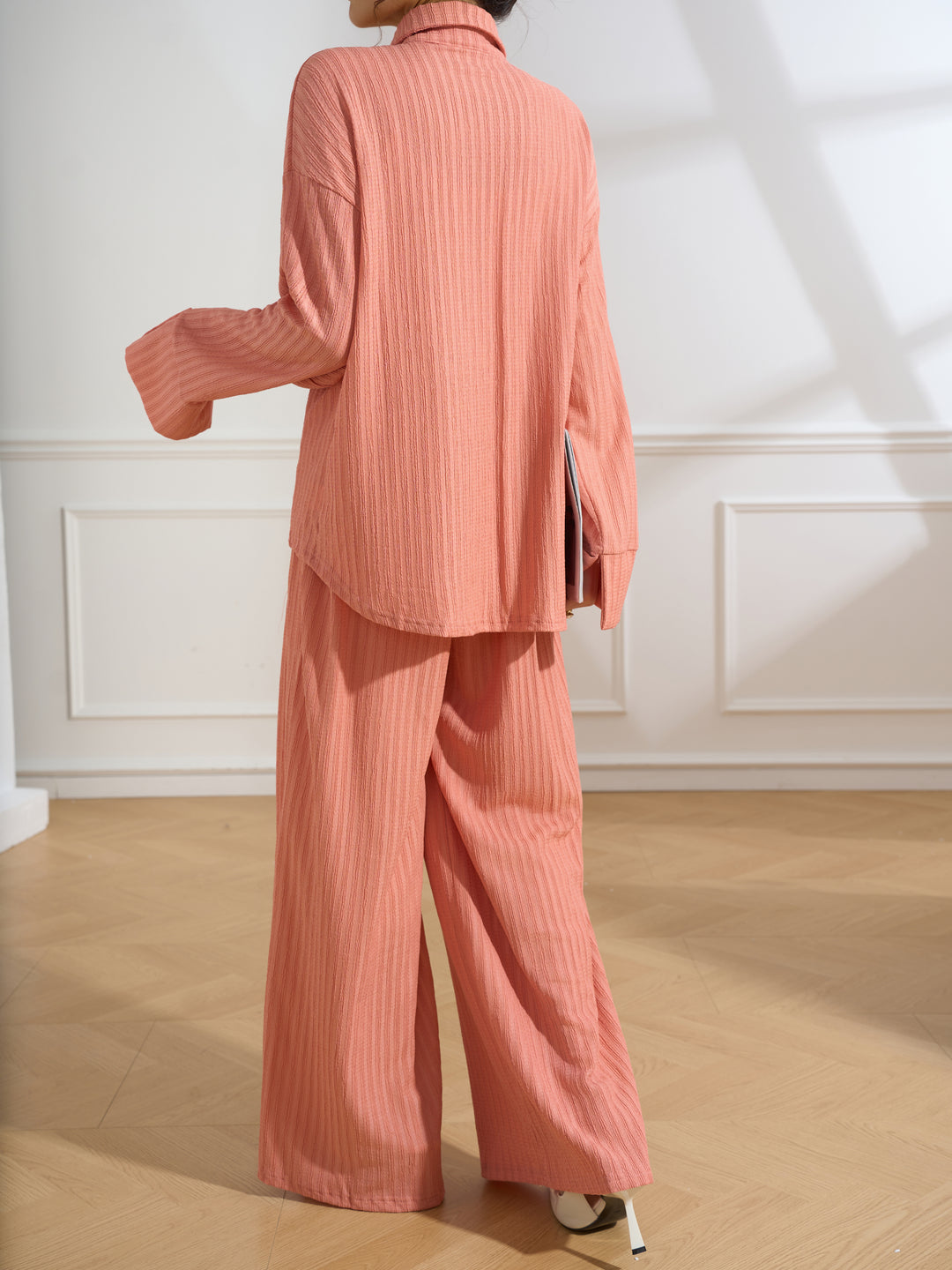 HASSAL SPRING SUMMER’25 | OHIO CORAL TEXTURED SUIT