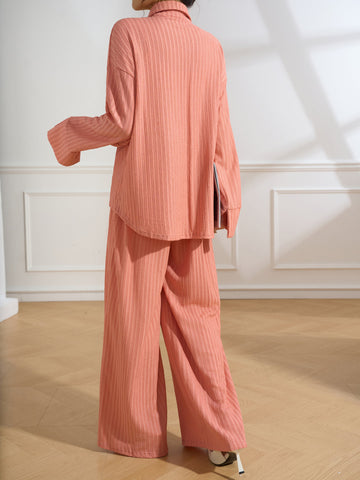 HASSAL SPRING SUMMER’25 | OHIO CORAL TEXTURED SUIT