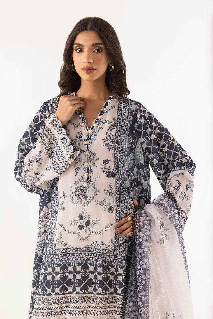 SANA SAFINAZ CASUAL PRET’25 | STITCHED CREPE SHIRT + DUPATTA