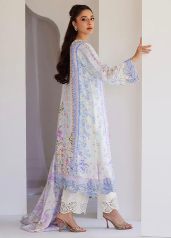FARAH TALIB AZIZ ‘TARA LUXE SILK PRET’25 | ZORYA ICE BLUE SHIRT & DUPATTA