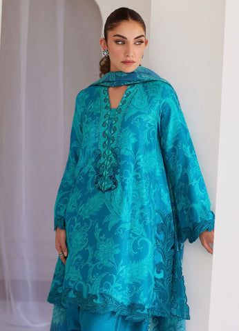 FARAH TALIB AZIZ ‘TARA LUXE SILK PRET’25 | LUNA GREEN SHIRT AND DUPATTA