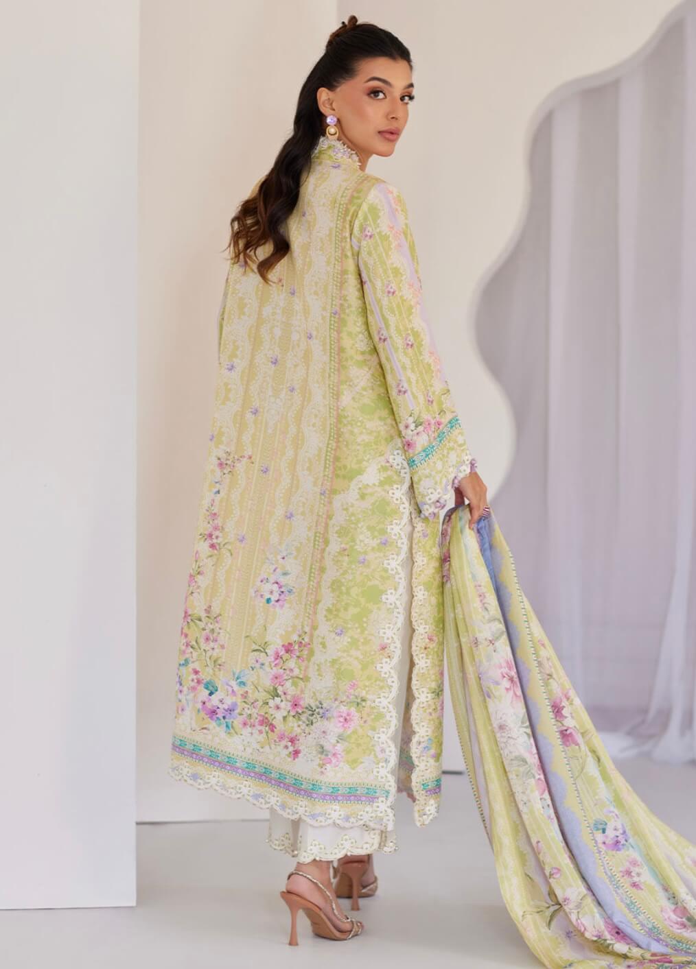 FARAH TALIB AZIZ ‘TARA LUXE SILK PRET’25 | ELOWYN KIWI SHIRT & DUPATTA