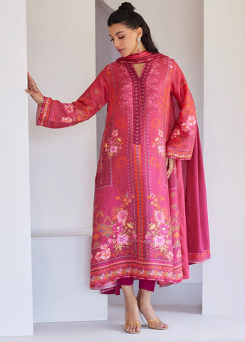 FARAH TALIB AZIZ ‘TARA LUXE SILK PRET’25 | ALIRA CRIMSON SHIRT & DUPATTA
