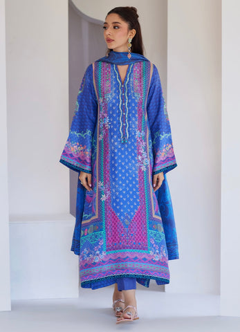 FARAH TALIB AZIZ ‘TARA LUXE SILK PRET’25 | REVEL BLUE SHIRT & DUPATTA